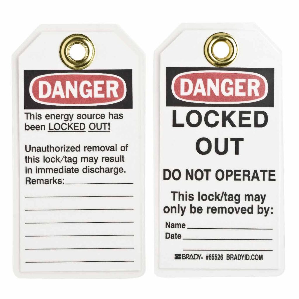 DANGER Locked Out Do Not Operate Lockout Tagout Tags - Universal ...