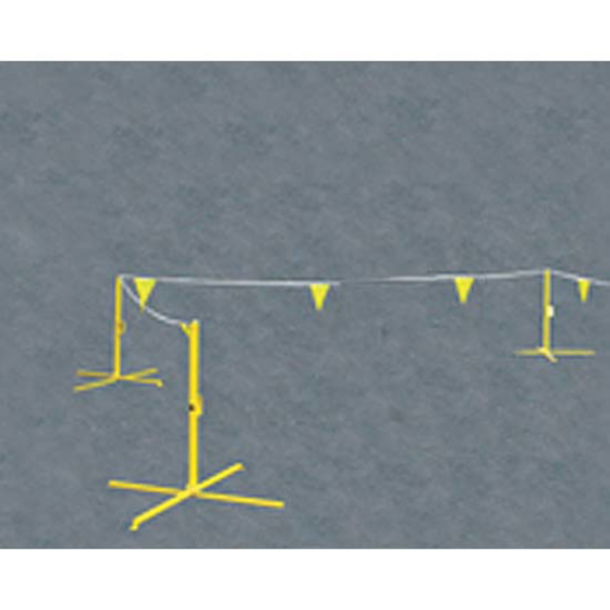 FOLDING WARNING LINE 3 STANCHIONS - Universal Industrial Supply