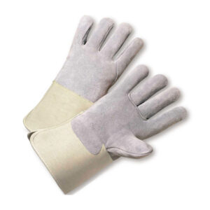 Superior Grade Split Cowhide Leather Drivers Glove with Aramid Blended Lining - Rubberized Gauntlet Cuff
