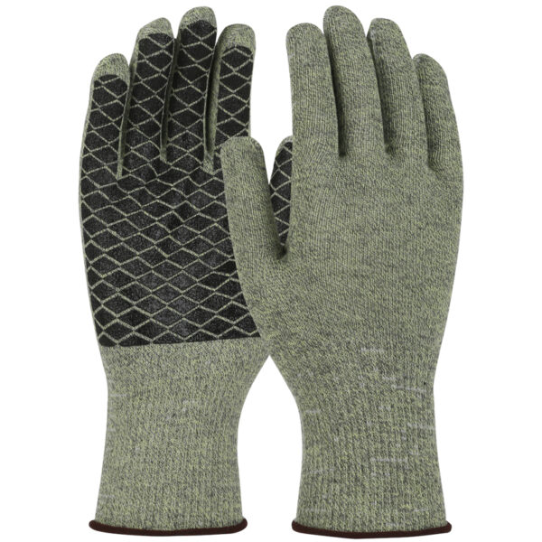 Seamless Knit ATA® / Elastane Blended Glove with PVC Patterned Grip on Palm