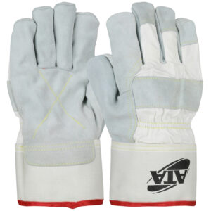 Split Cowhide Leather Palm Glove with Canvas Back and ATA® Technology Lining - Safety Cuff