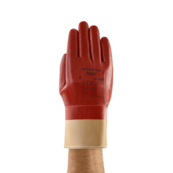 Heavy duty fully coated kevlar glove