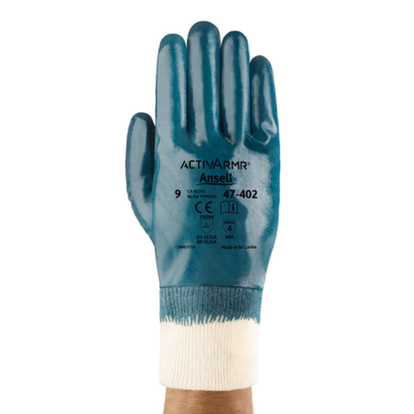 Comfortable oil-repellent glove for medium duty tasks