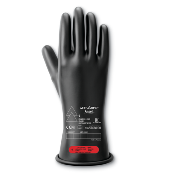 Ergonomically designed natural rubber insulating gloves for all-day safety and comfort