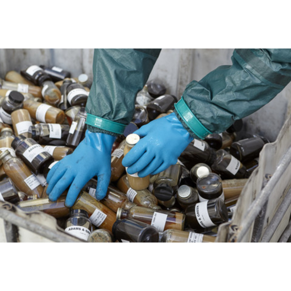 Medium weight PVC supported glove with fleece liner