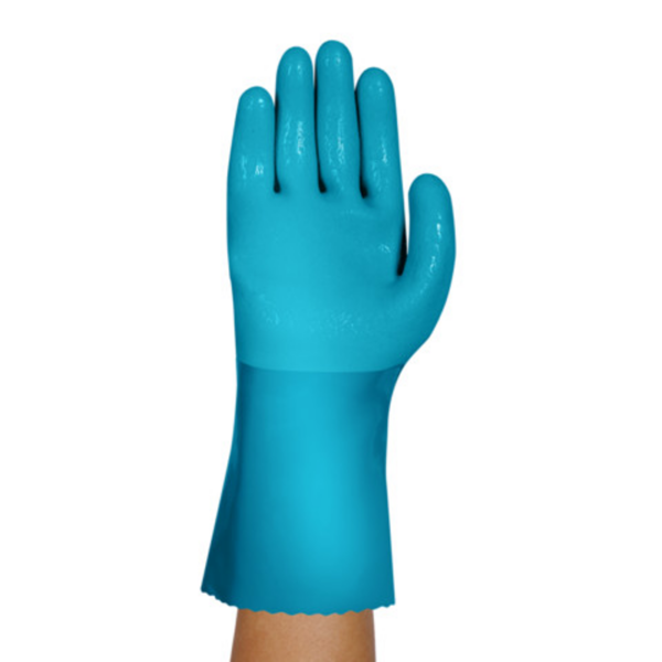 Medium weight PVC supported glove with fleece liner