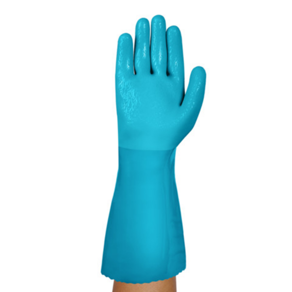 Medium weight PVC supported glove with fleece liner