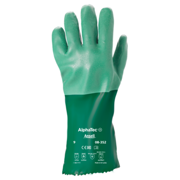 Neoprene dipped coating on an interlock knit liner