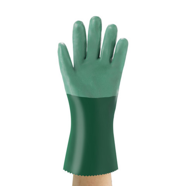 Neoprene dipped coating on an interlock knit liner