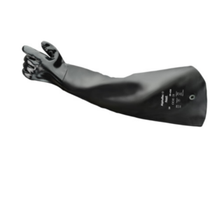 Resists a broad range of oils, acids, caustics and solvents incorporating protection up to the shoulder