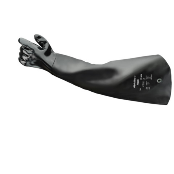 Resists a broad range of oils, acids, caustics and solvents incorporating protection up to the shoulder