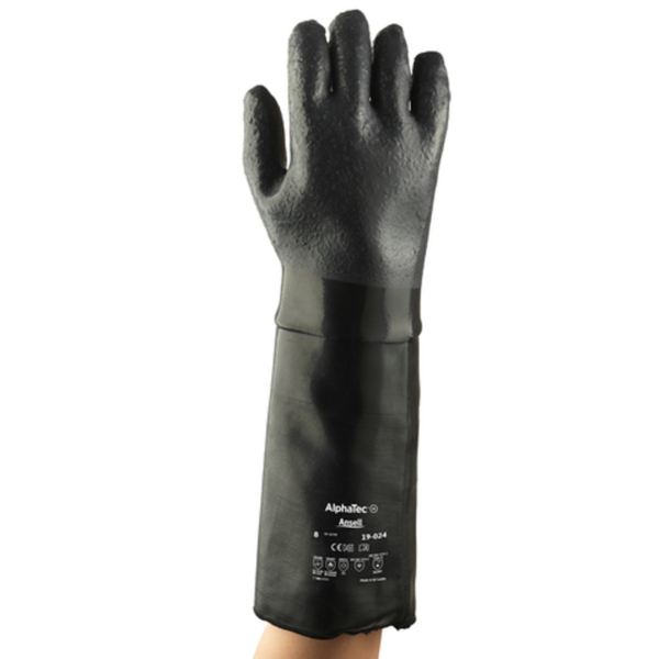 Chemical and heat resistant gloves, Neoprene coated with thermal liner