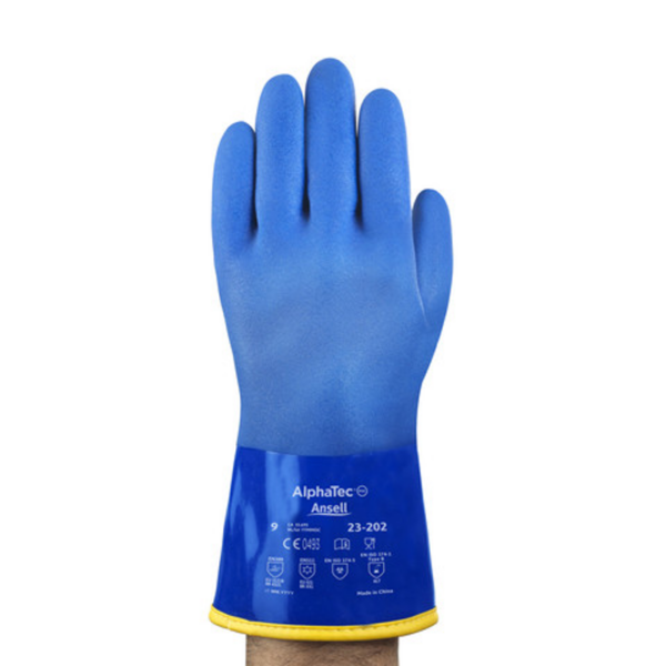Mediumweight PVC supported glove with cotton & acrylic double lining