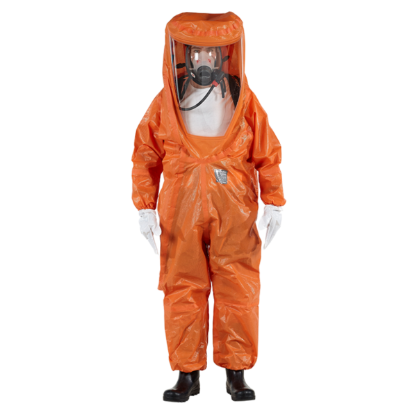 Fully encapsulated chemical protective, liquid tight suit, Type 3/4 protection