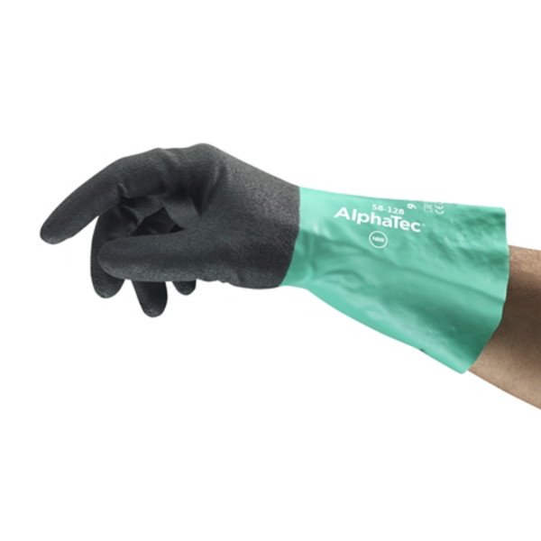 Nitrile glove with second skin fit