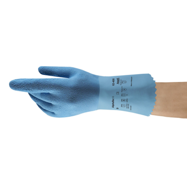 Heavyweight natural rubber supported glove