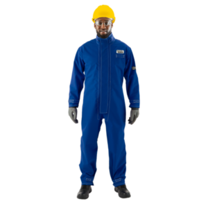 NFPA 1992 and NFPA 2112 certified coverall is breathable, re-usable and resistant to chemical splash, flash fire, arc flash and hot liquids.