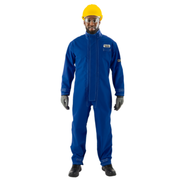 NFPA 1992 and NFPA 2112 certified coverall is breathable, re-usable and resistant to chemical splash, flash fire, arc flash and hot liquids.