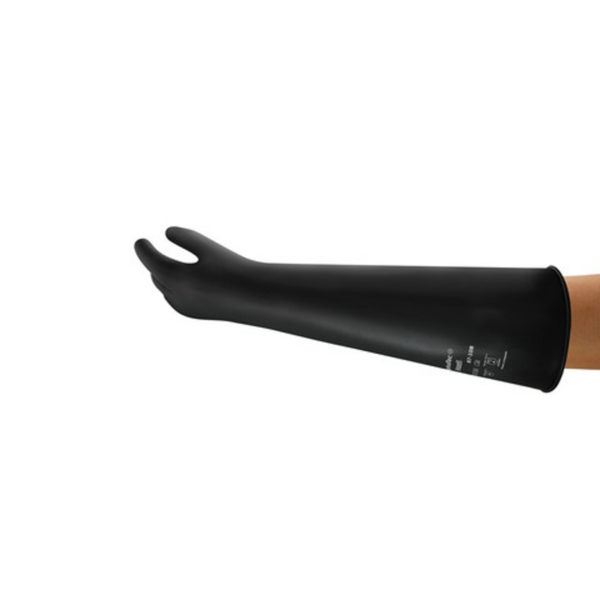 Heavyweight chemical protection natural rubber glove