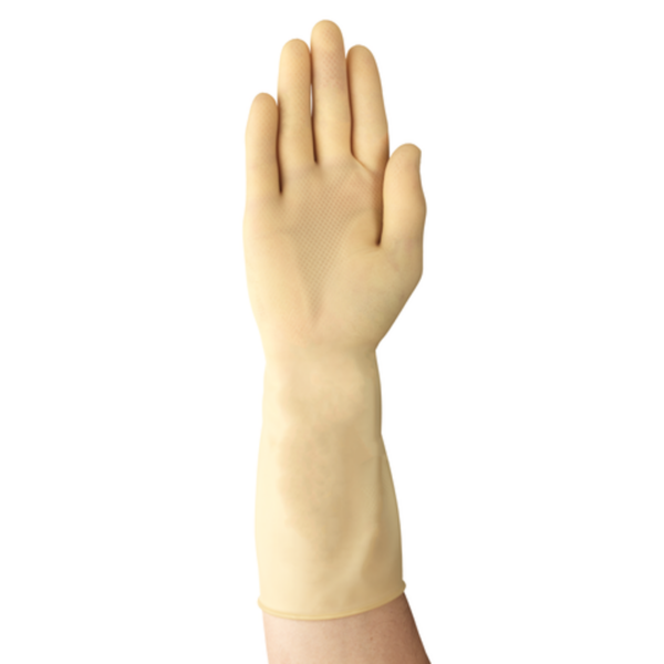 Lightweight unlined natural rubber glove