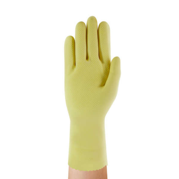 Mediumweight, unlined natural rubber glove