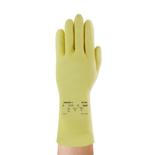 Mediumweight, unlined natural rubber glove