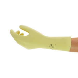 Mediumweight, unlined natural rubber glove