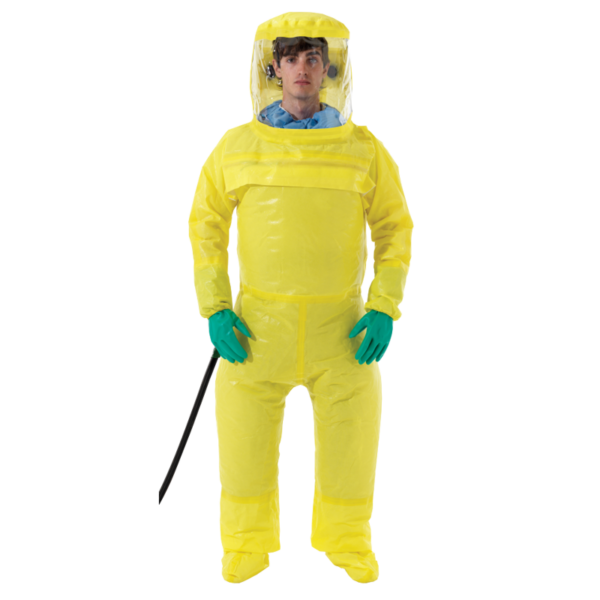 Encapsulated chemical protective suits for use with air-fed/supplied systems