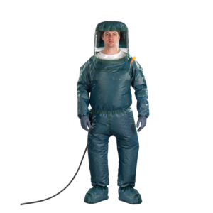 Encapsulated chemical protective suits for use with air-fed/supplied systems