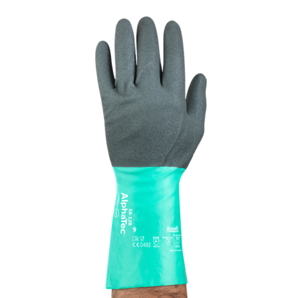 Nitrile glove with second skin fit