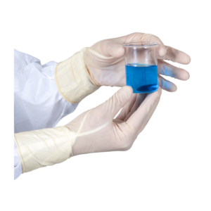Ambidextrous non-sterile latex cleanroom gloves, for added convenience and enhanced grip
