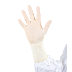 Sterile, ambidextrous latex cleanroom gloves, offering users flexible comfort
