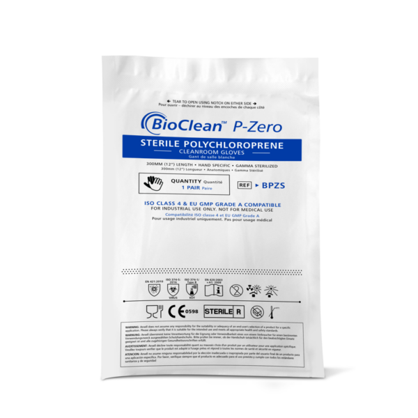 Sterile polychloroprene cleanroom gloves, offering chemical and chemotherapy drug resistance