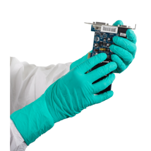 Non-sterile, accelerator-free, nitrile gloves to reduce risk of allergies