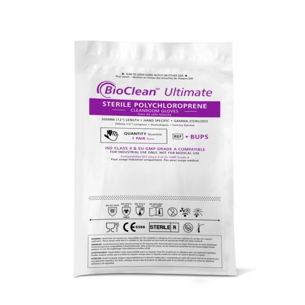 Sterile polychloroprene cleanroom gloves, offering users chemical resistance and tactility