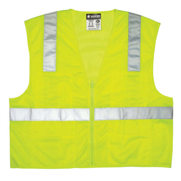 Class 2 Mesh Fluorescent Lime Safety Vest