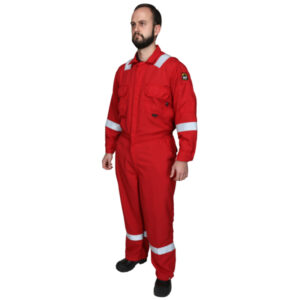 Reflective Flame Resistant Red FR Coveralls