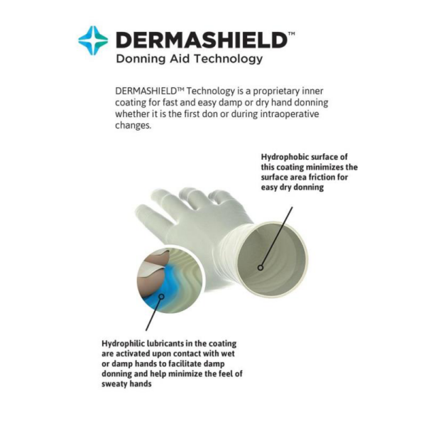Powder-free surgical gloves, with a latex formulation for a soft, sensitive, natural fit
