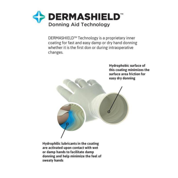 Dexterous, powder-free latex gloves, suitable for a broad range of surgical applications