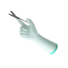 Latex, powder-free surgical green underglove for effortless double gloving