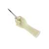 Latex, powder-free surgical glove with a smooth finish and optimized thickness achieving the ideal balance of protection and tactile sensitivity