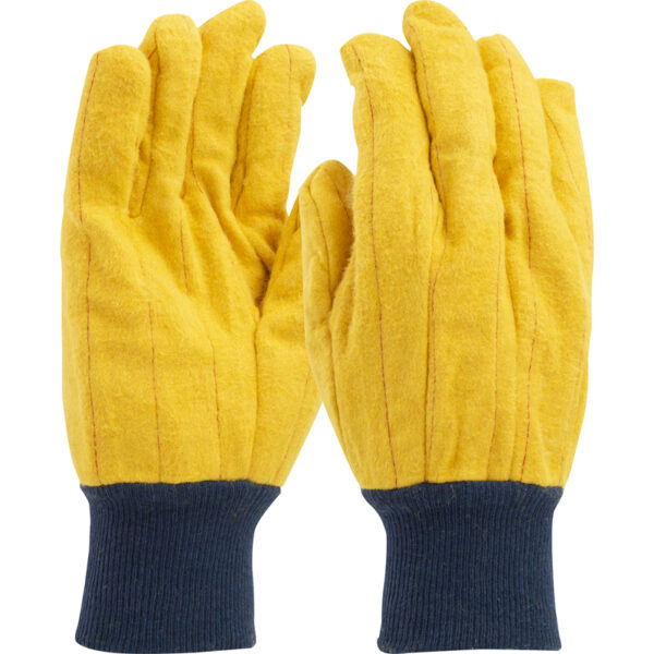 Regular Grade Chore Glove with Double Layer Palm, Single Layer Back and Nap-Out Finish - Knit Wrist