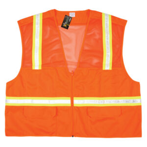 Orange Reflective Hi-Visibility Safety Vest
