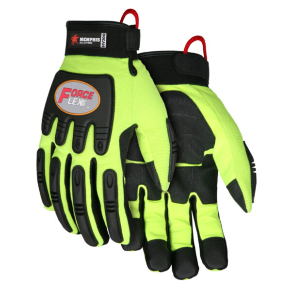 Hi-Visibility Mechanics Gloves TPR Back of Hand