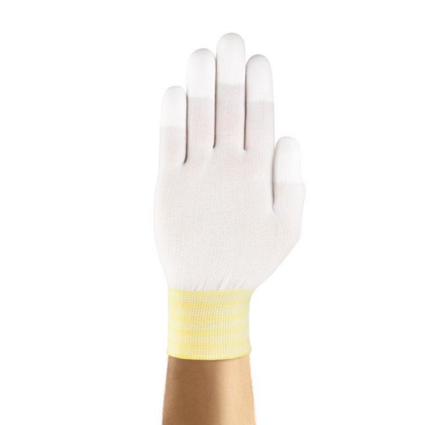 Finger tip coated glove for light and delicate applications