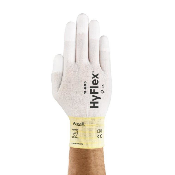 Finger tip coated glove for light and delicate applications