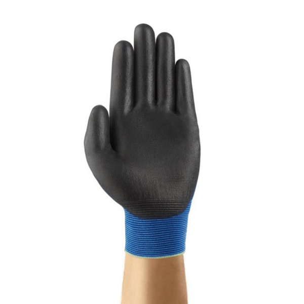 Palm coated glove for lightweight applications in dry and slightly oily environments