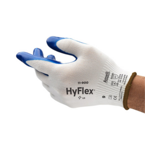Palm coated glove for moderate oily manufacturing and maintenance envrionments