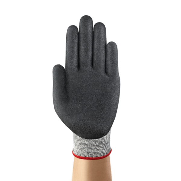 Medium duty oil-repellent, oil grip, cut resistant glove