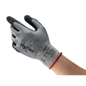 Medium duty oil-repellent, oil grip, cut resistant glove